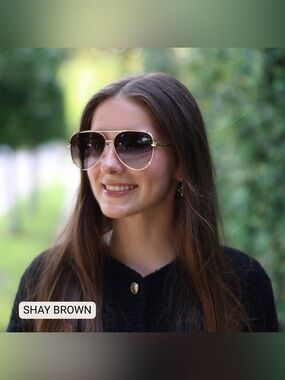 SHAY Brown Women's Polarized Large Friendly Sunglasses By DAX Eyewear